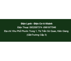 Điện Lạnh - Điện Cơ A Khánh