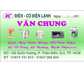 Điện - Cơ điện lạnh Văn Chung